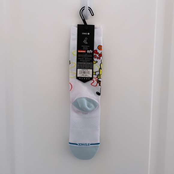 NWT Stance SpongeBob Imagination Crew Socks, Light Cushion, White - Picture 7 of 7